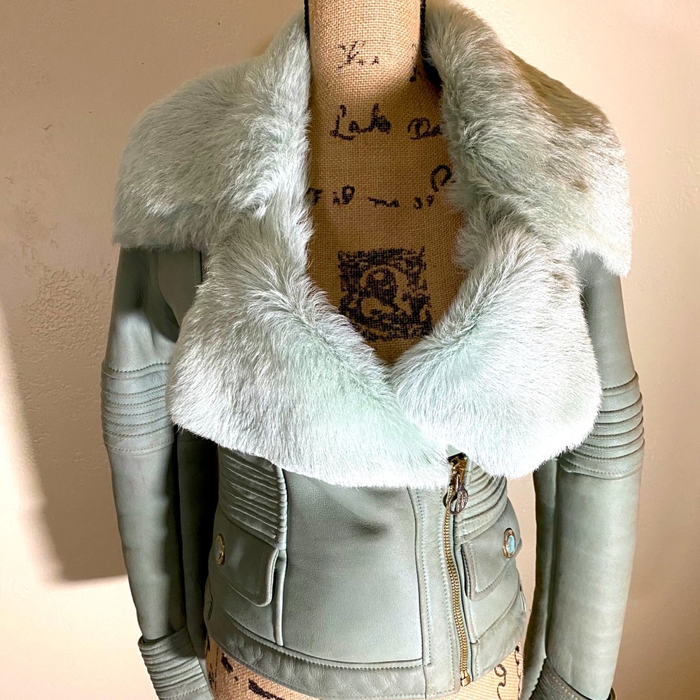 Versace leather jacket